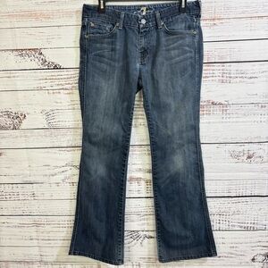 Jean Bootcut Femme 7 For All Mankind – Taille 7, Medium Wash, Poches Rhinestones